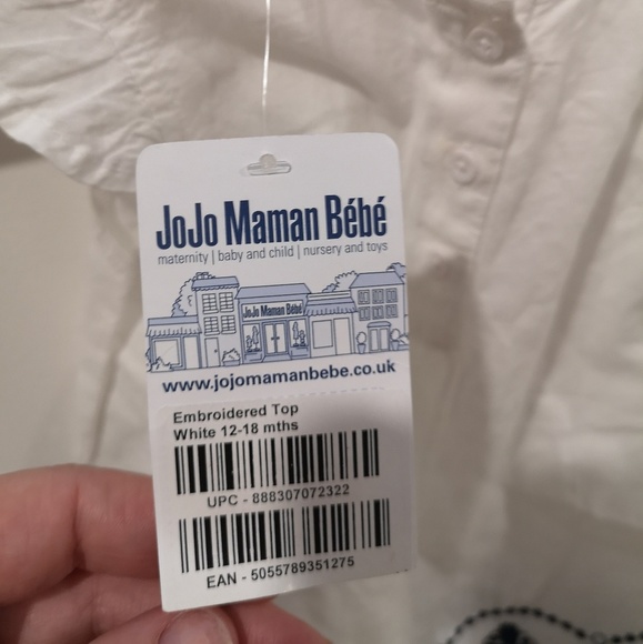 JoJo Maman Bebe | Flowing white shirt w cap sleeve - Picture 3 of 3